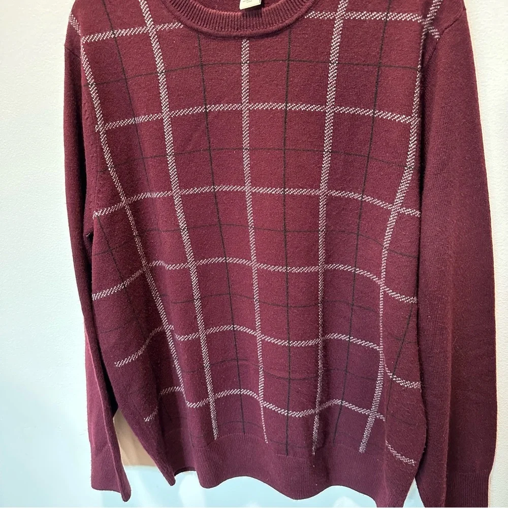 Dockers Men’s Size Large Comfort Touch Easy Care Burgundy Pullover Sweater - Picture 3 of 10